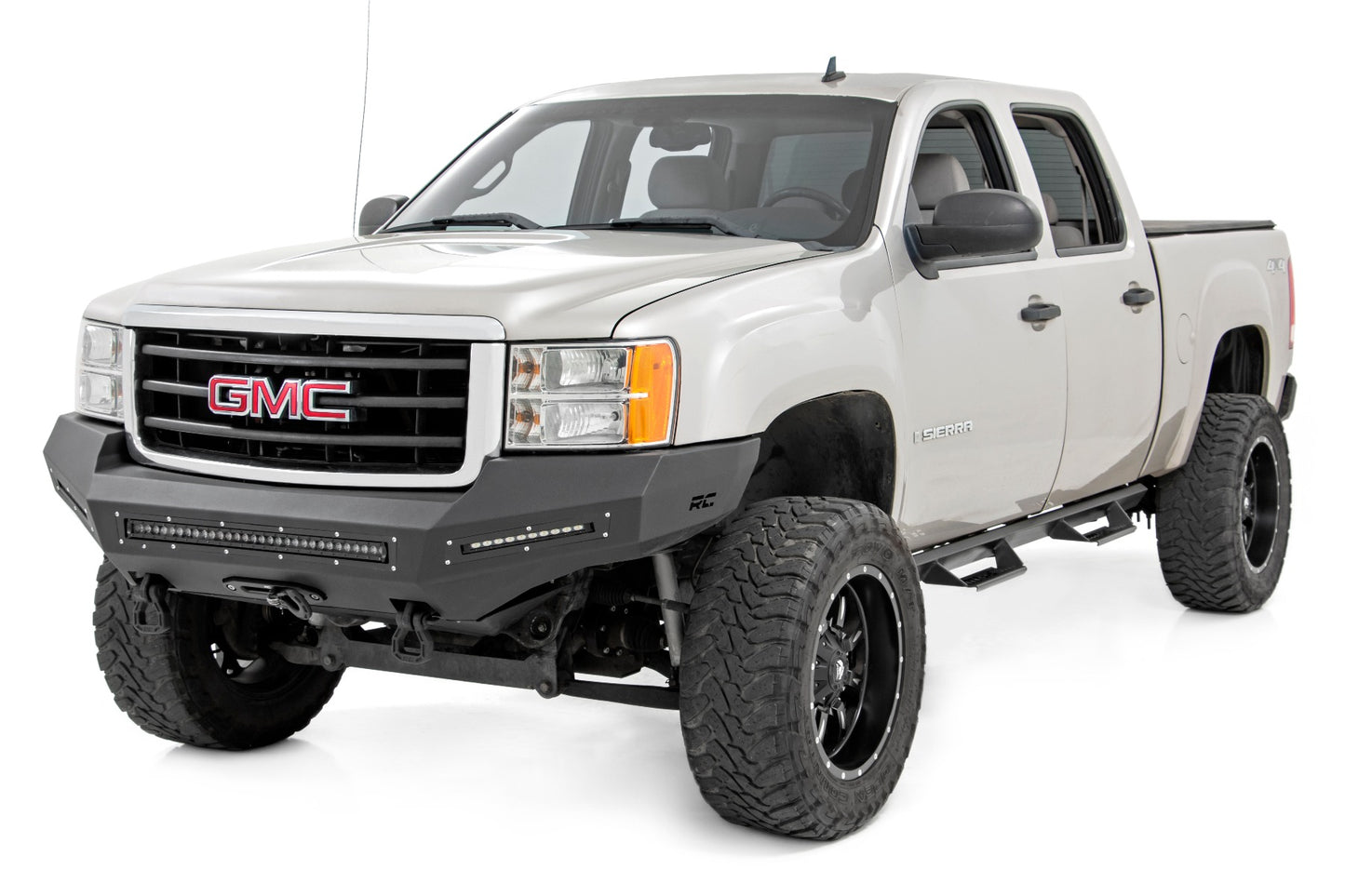 Rough Country Silverado Drop Steps AL2 For 07-18 Silverado 1500/2500HD/3500 HD/19 Classic Crew Cab Gas Models