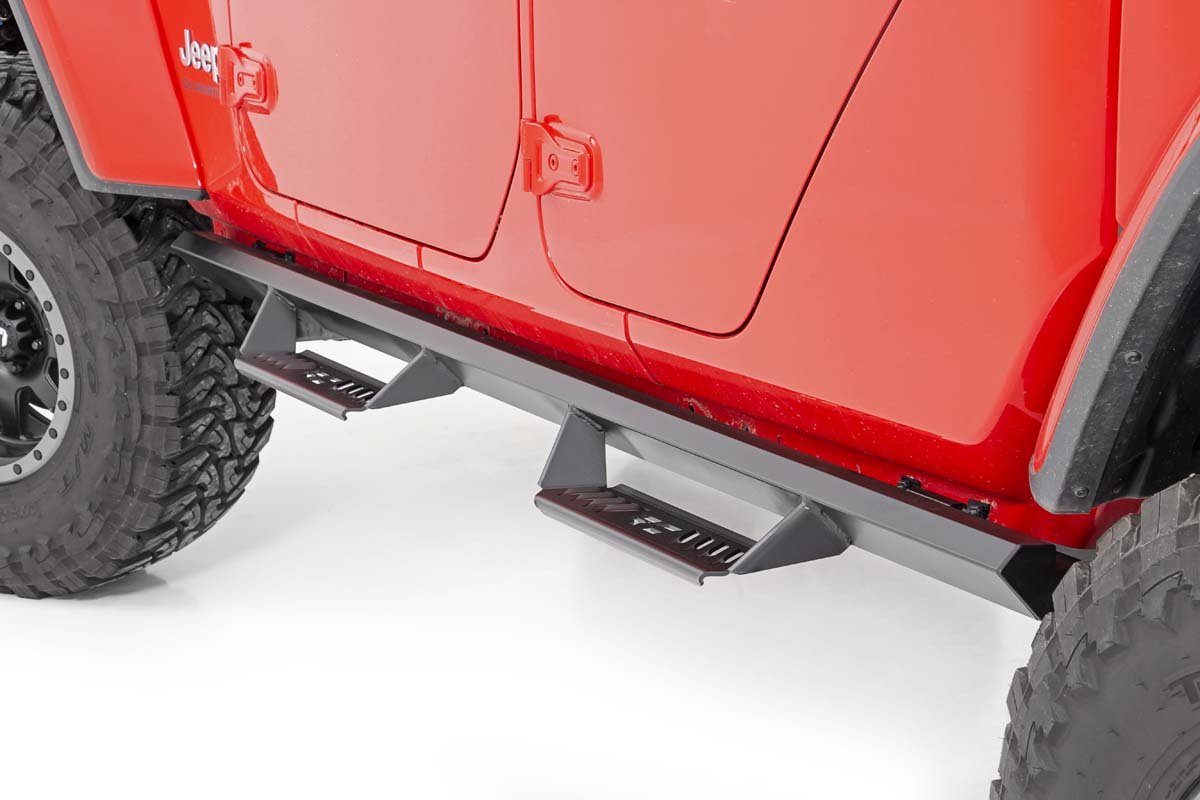 Rough Country Jeep Cab-Length AL2 Drop Steps 2020 Gladiator JT