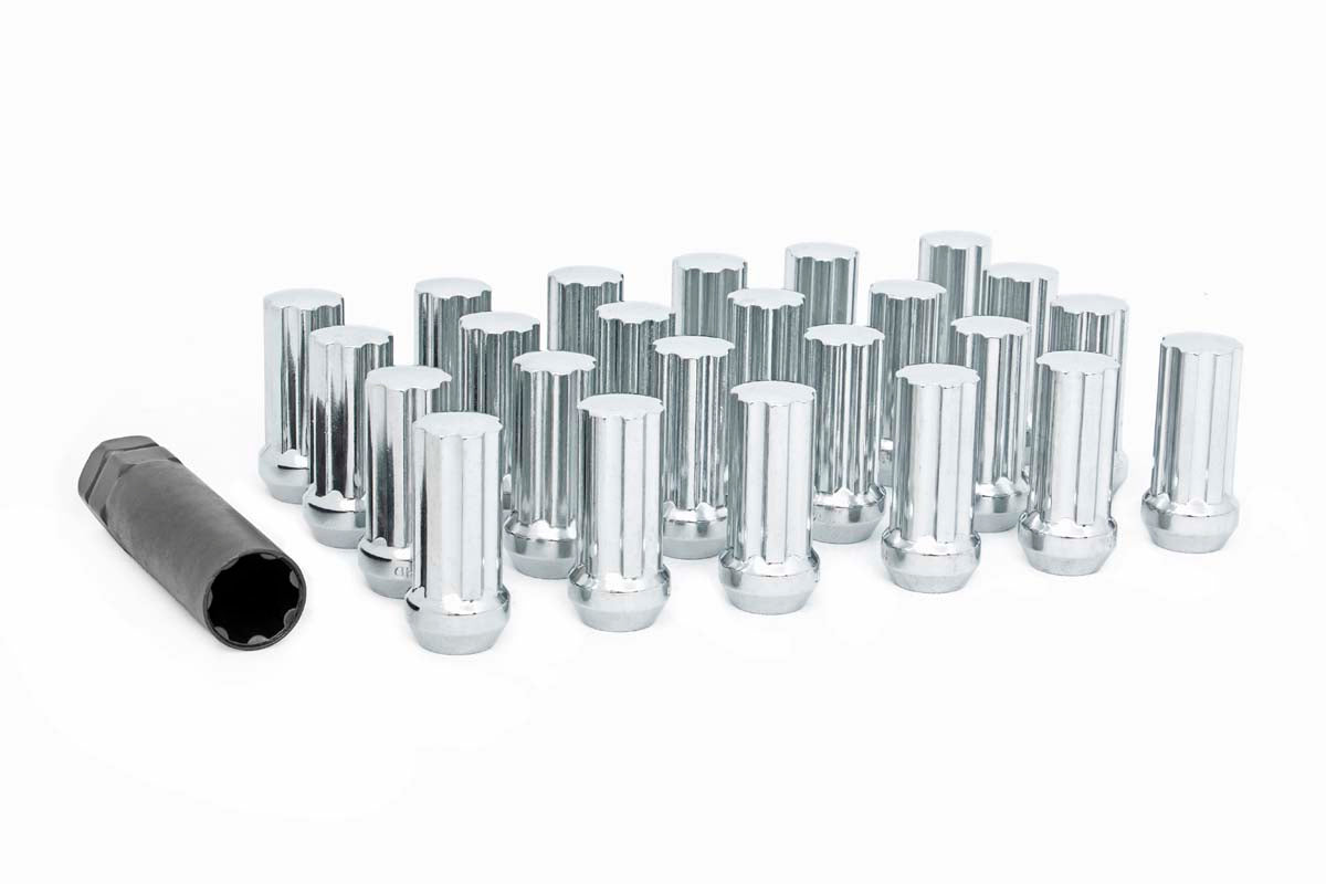 Rough Country M14x2.0 Wheel Installation Kit w/Lug Nuts and Socket Key Chrome 32-Count