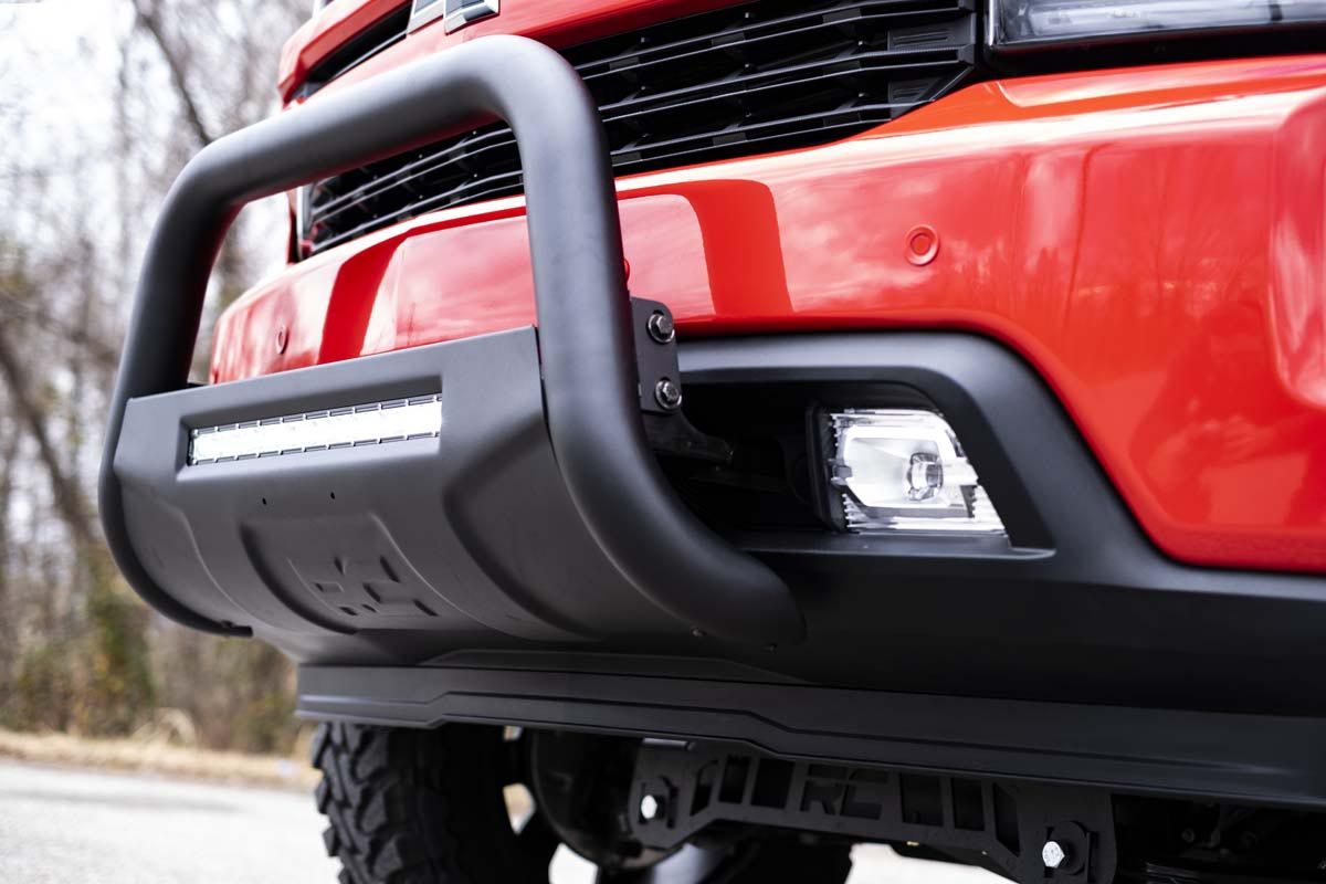 Rough Country 19-20 Silverado/Sierra 1500 Bull Bar w/LED Light Bar Black