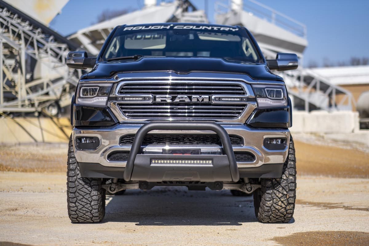 Rough Country RAM 19-20 1500 Bull Bar w/LED Light Bar Black