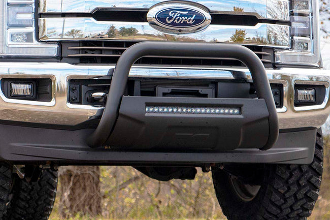 Rough Country Ford 17-20 F-250 Bull Bar w/LED Light Bar Black