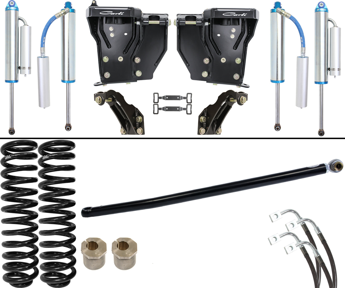 CARLI 2008-2010 Ford F-250 F-350 Super Duty 4x4 Diesel 2.5" Dominator System