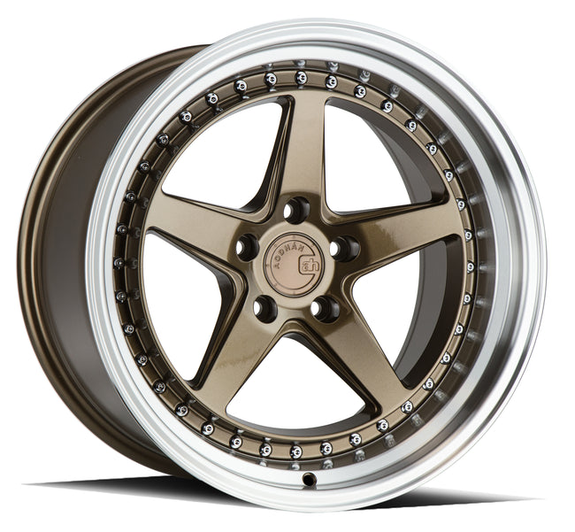 Aodhan Wheels DS05 Bronze w/Machined Lip 18x10.5 5x114.3 | +15 | 73.1