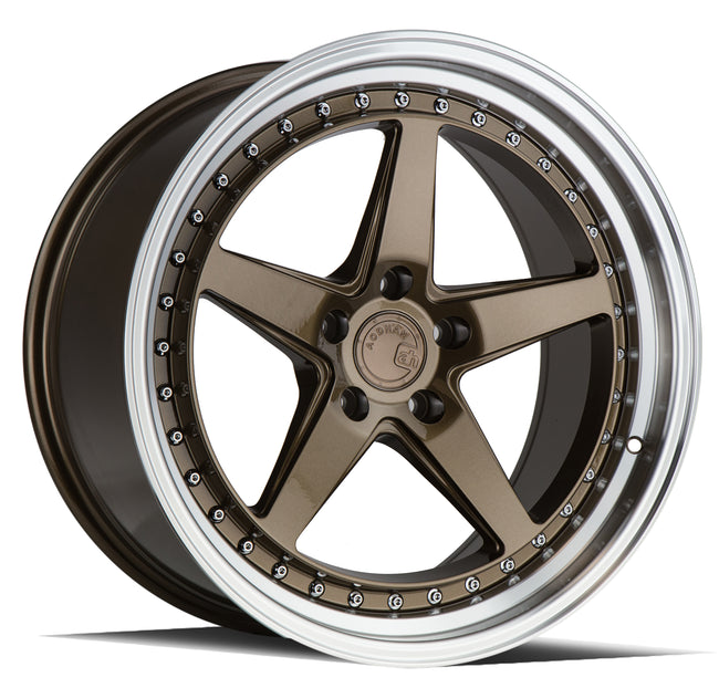 Aodhan Wheels DS05 Bronze w/Machined Lip 18x9.5 5x100 | +35 | 73.1