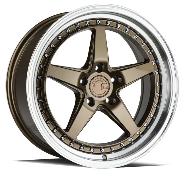 Aodhan Wheels DS05 Bronze w/Machined Lip 18x8.5 5x100 | +35 | 73.1