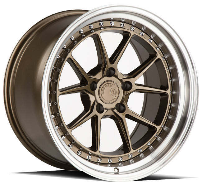 Aodhan Wheels DS08 Bronze w/Machined Lip 18x10.5 5x114.3 | +15 | 73.1