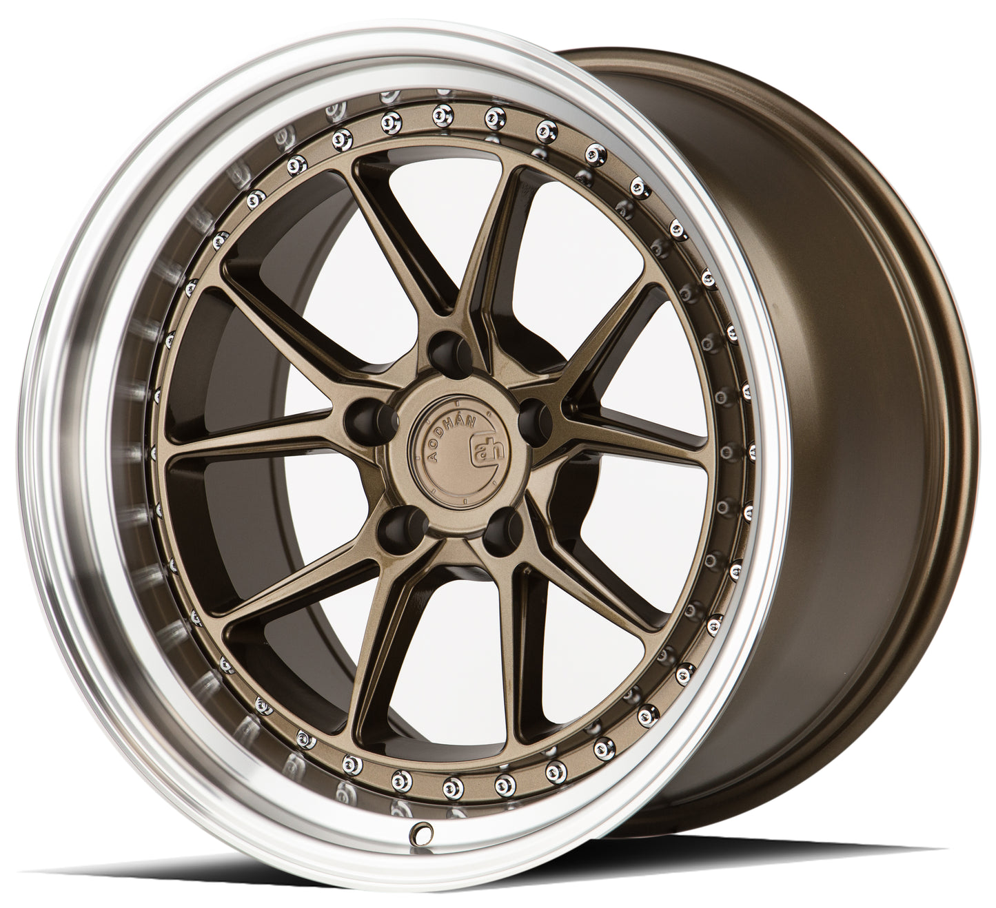 Aodhan Wheels DS08 Bronze w/Machined Lip 18x10.5 5x114.3 | +22 | 73.1