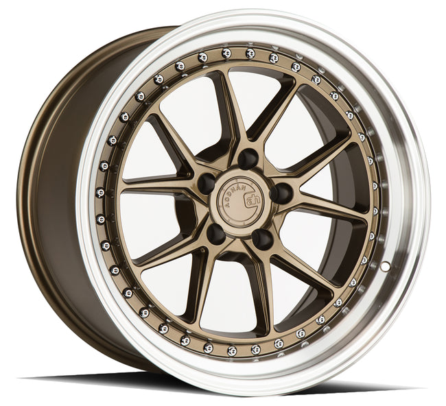Aodhan Wheels DS08 Bronze w/Machined Lip 18x8.5 5x100 | +35 | 73.1