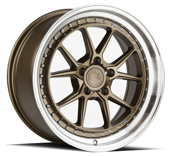 Aodhan Wheels DS08 Bronze w/Machined Lip 18x9.5 5x120 | +35 | 72.6