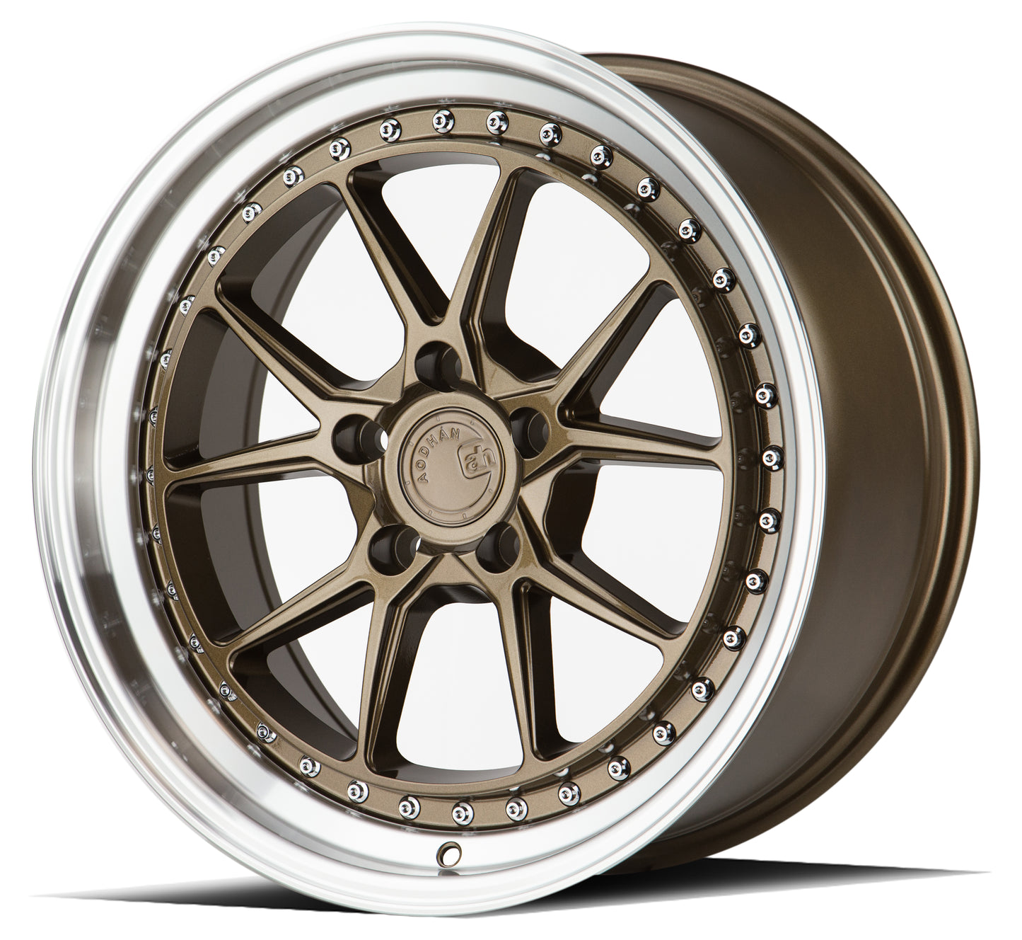 Aodhan Wheels DS08 Bronze w/Machined Lip 18x9.5 5x100 | +35 | 73.1