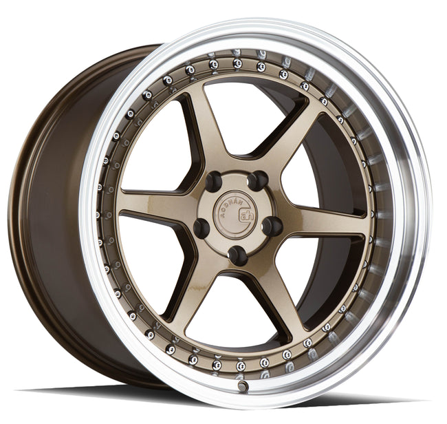 Aodhan Wheels DS09 Bronze w/Machined Lip 18x10.5 5x114.3 | +22 | 73.1