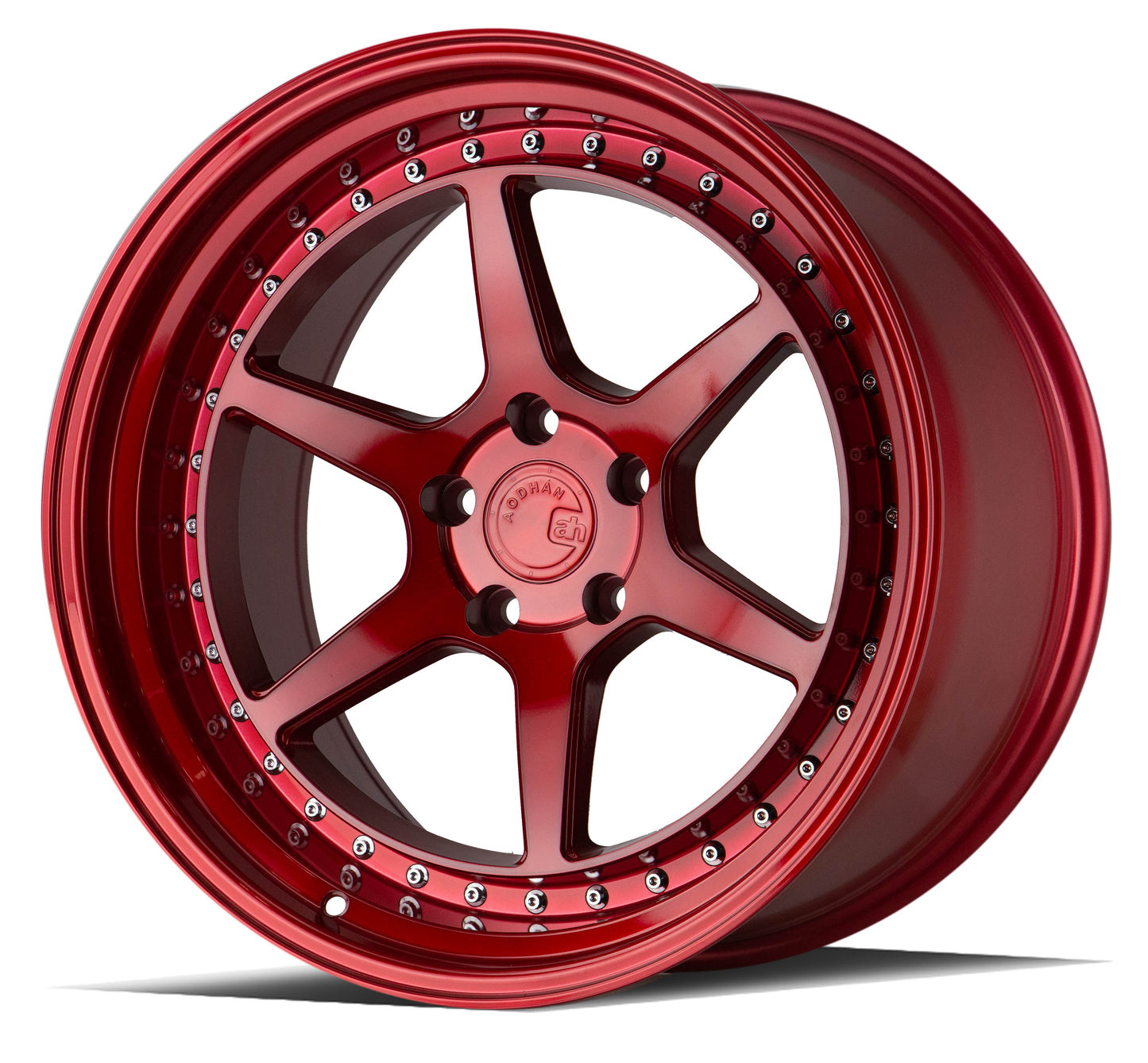 Aodhan Wheels DS09 Candy Red w/ (Chrome Rivets) 18x10.5 5x114.3 | +22 | 73.1