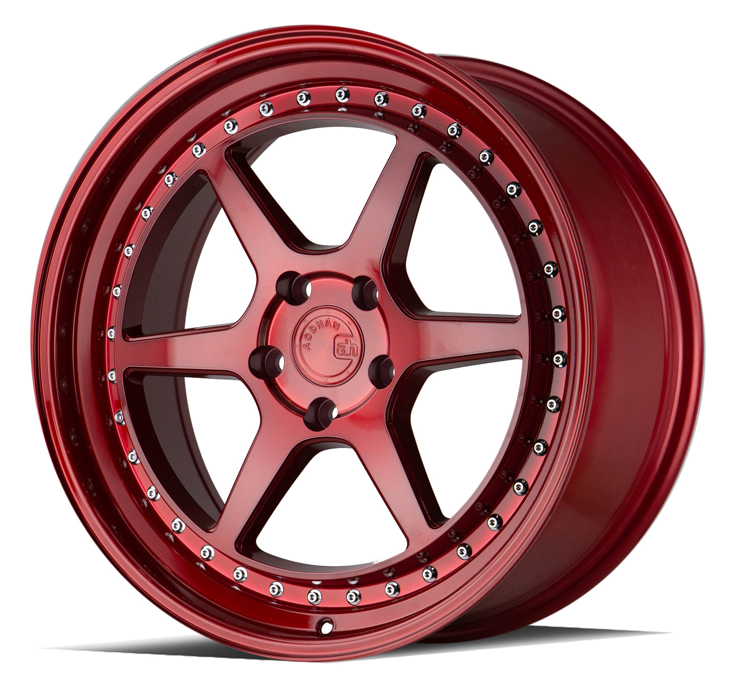 Aodhan Wheels DS09 Candy Red w/ (Chrome Rivets) 19x8.5 5x114.3 | +35 | 73.1