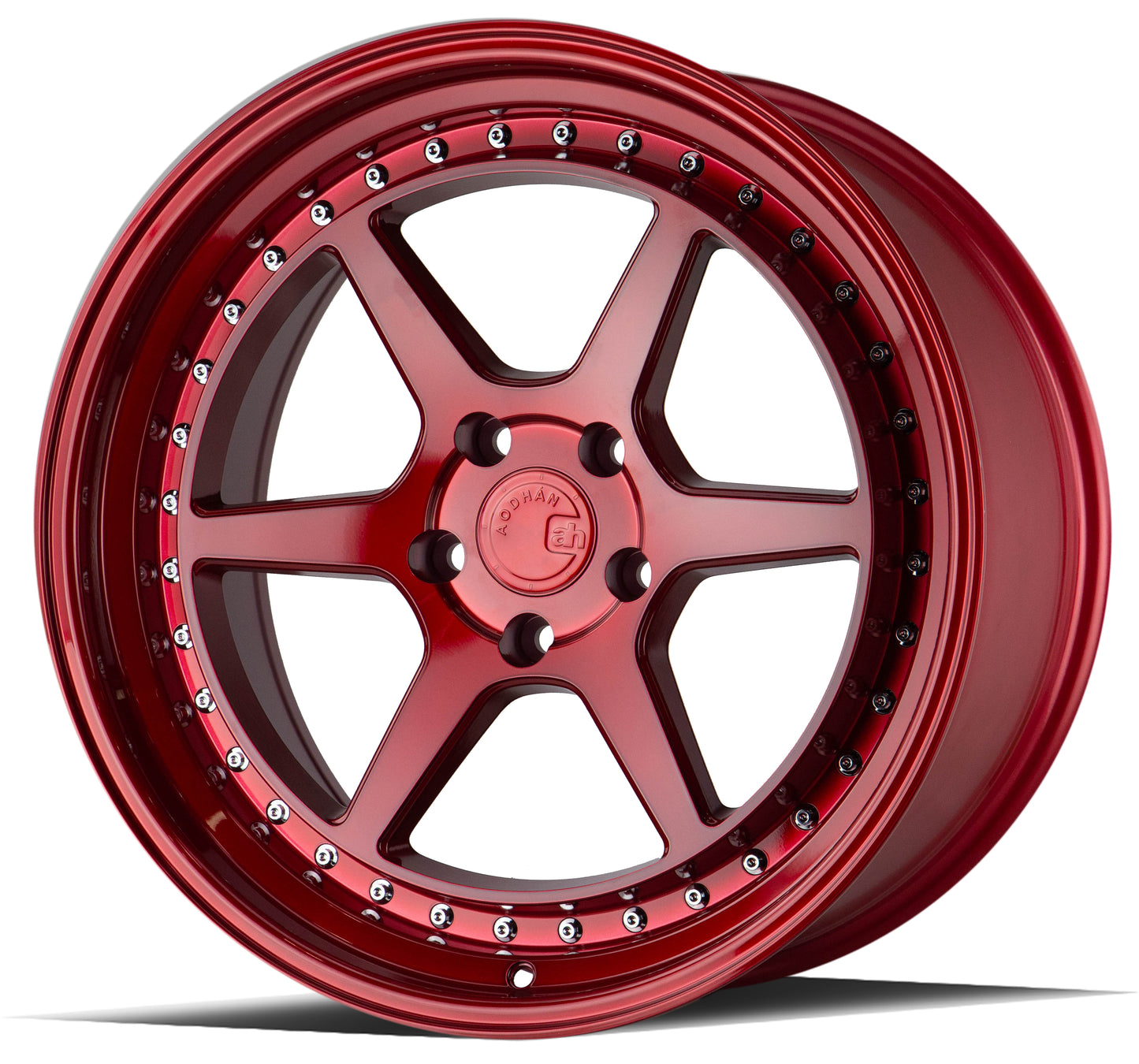 Aodhan Wheels DS09 Candy Red w/ (Chrome Rivets) 19x9.5 5x114.3 | +15 | 73.1