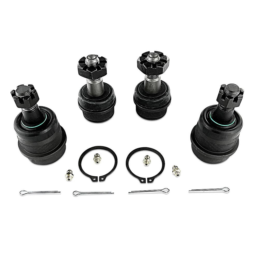 Apex Chassis Jeep Extreme Duty Ball Joint Kit Fits 90-01 Cherokee 90-92 Comanche 93-98 Grand Cherokee 97-06 Wrangler TJ 87-95 Wrangler YJ Includes 2 Upper & 2 Lower