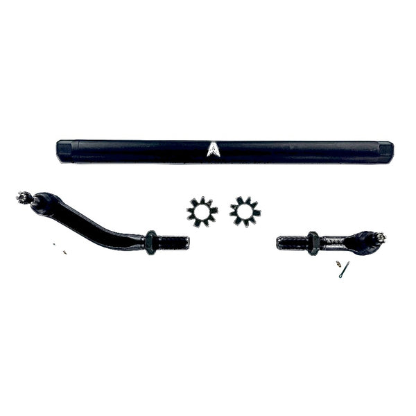Apex Chassis Jeep JL / JT 2.5 Ton Extreme Duty No Flip Drag Link Assembly in Black Aluminum Fits 18-22 Jeep Wrangler 19-21 Gladiator Fits a Dana 44 axle with a lift of 4.5 inches or less
