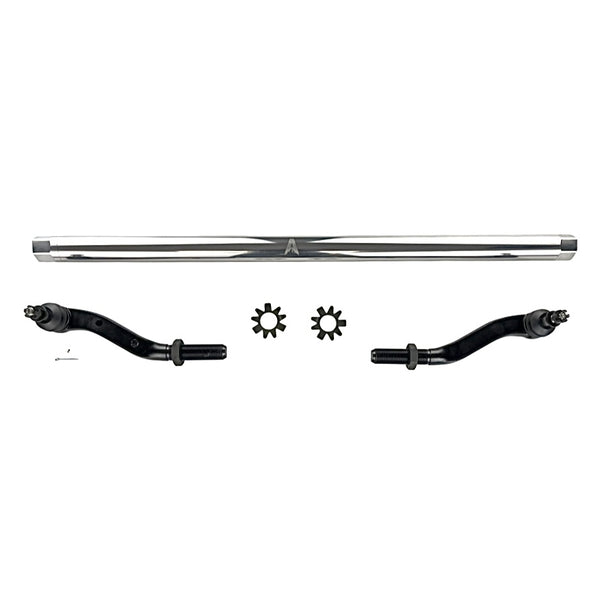 Apex Chassis Jeep JL / JT 2.5 Ton Extreme Duty Tie Rod Assembly in Polished Aluminum Fits 18-22 Jeep Wrangler 19-21 Gladiator Fits a Dana 44 axle