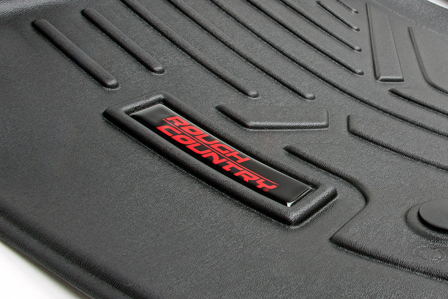 Rough Country Heavy Duty Floor Mats Front/Rear-15-20 Ford F-150 SuperCrew Cab