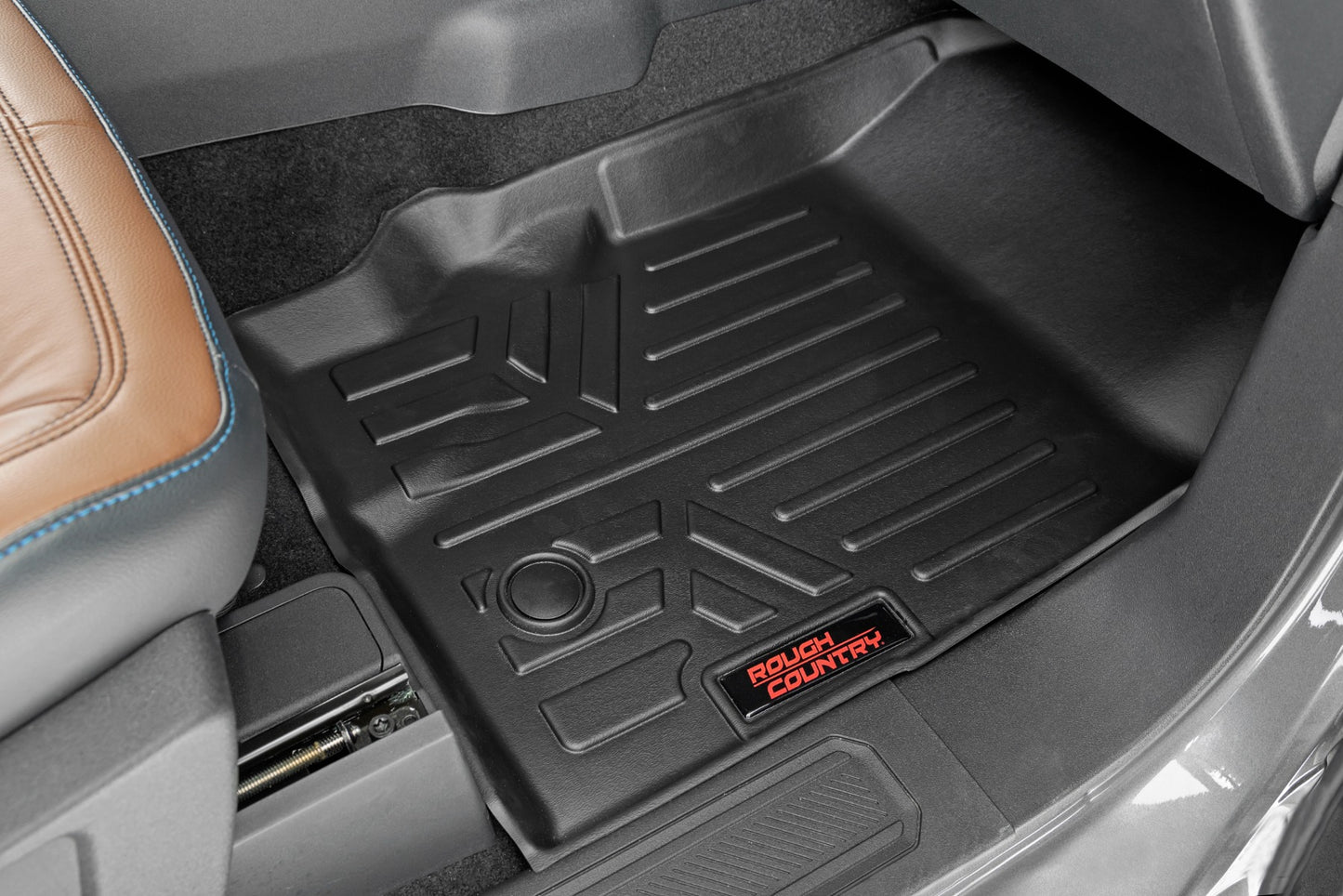 Rough Country Floor Mats Front and Rear Bucket Set 21-22 Ford Bronco 4-Door