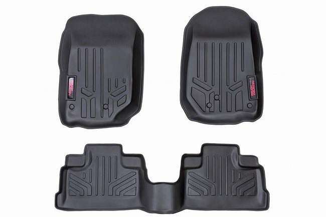 Rough Country Heavy Duty Floor Mats Front/Rear-07-13 Jeep JK Wrangler Unlimited