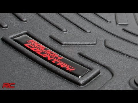 Rough Country Floor Mats Front 14-18 Jeep Wrangler JK 4WD