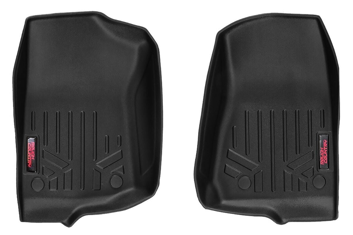 Rough Country Heavy Duty Floor Mats Front-18-20 Jeep JL, Gladiator JT