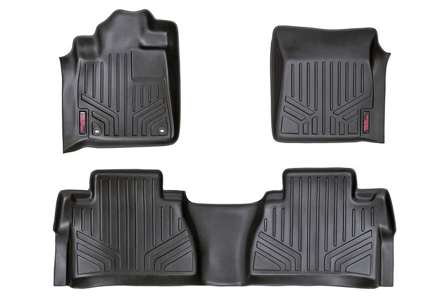 Rough Country Heavy Duty Floor Mats Front/Rear Crew Max-14-20 Toyota Tundra
