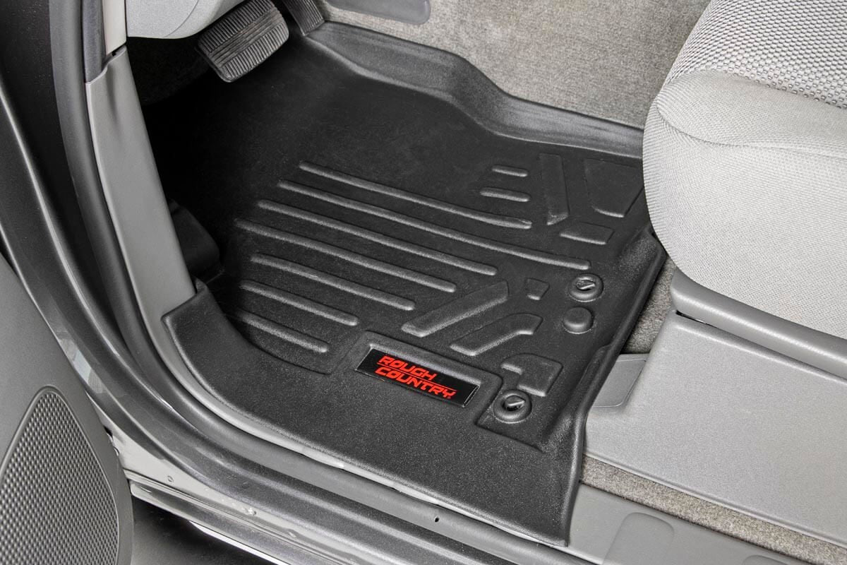 Rough Country Heavy Duty Floor Mats Front/Rear-08-20 Nissan Frontier Crew Cab