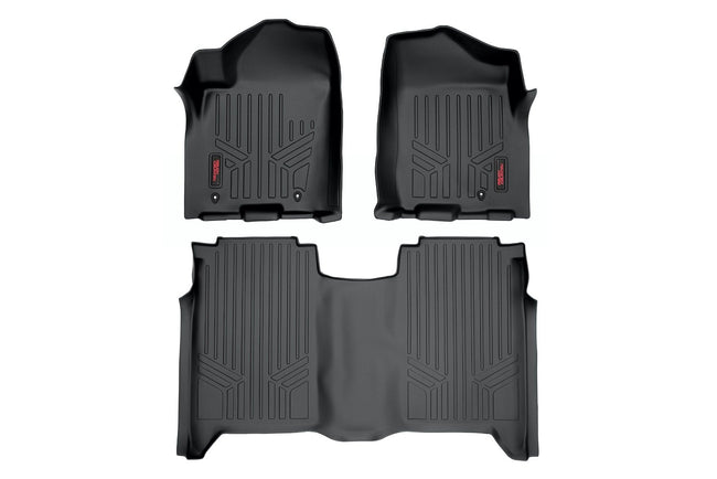 Rough Country Heavy Duty Floor Mats (Front/Rear 04-15 Nissan Titan Crew Cab)