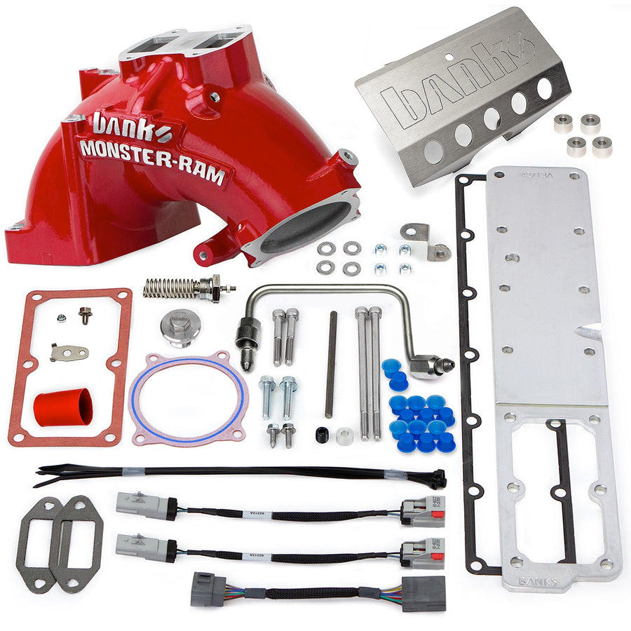 Banks Power 13-18 Ram 6.7L Diesel Monster-Ram Intake System Gen-2 w/Fuel Line - Red w/Heater System