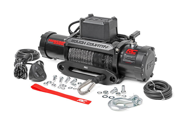 Rough Country 9500 LB Electric Winch Synthetic Rope Pro Series