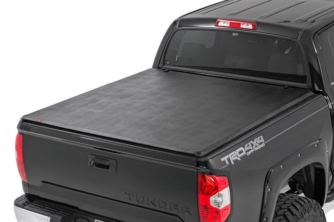 Rough Country Tundra Soft Tri-Fold Bed Cover 14-20 Tundra 5 Foot 5 Inch Bed w/o Cargo Mgmt