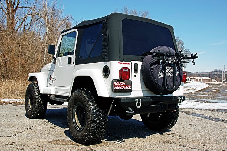 Rough Country Jeep Replacement Soft Top Black 97-06 TJ Wrangler Full Steel Doors