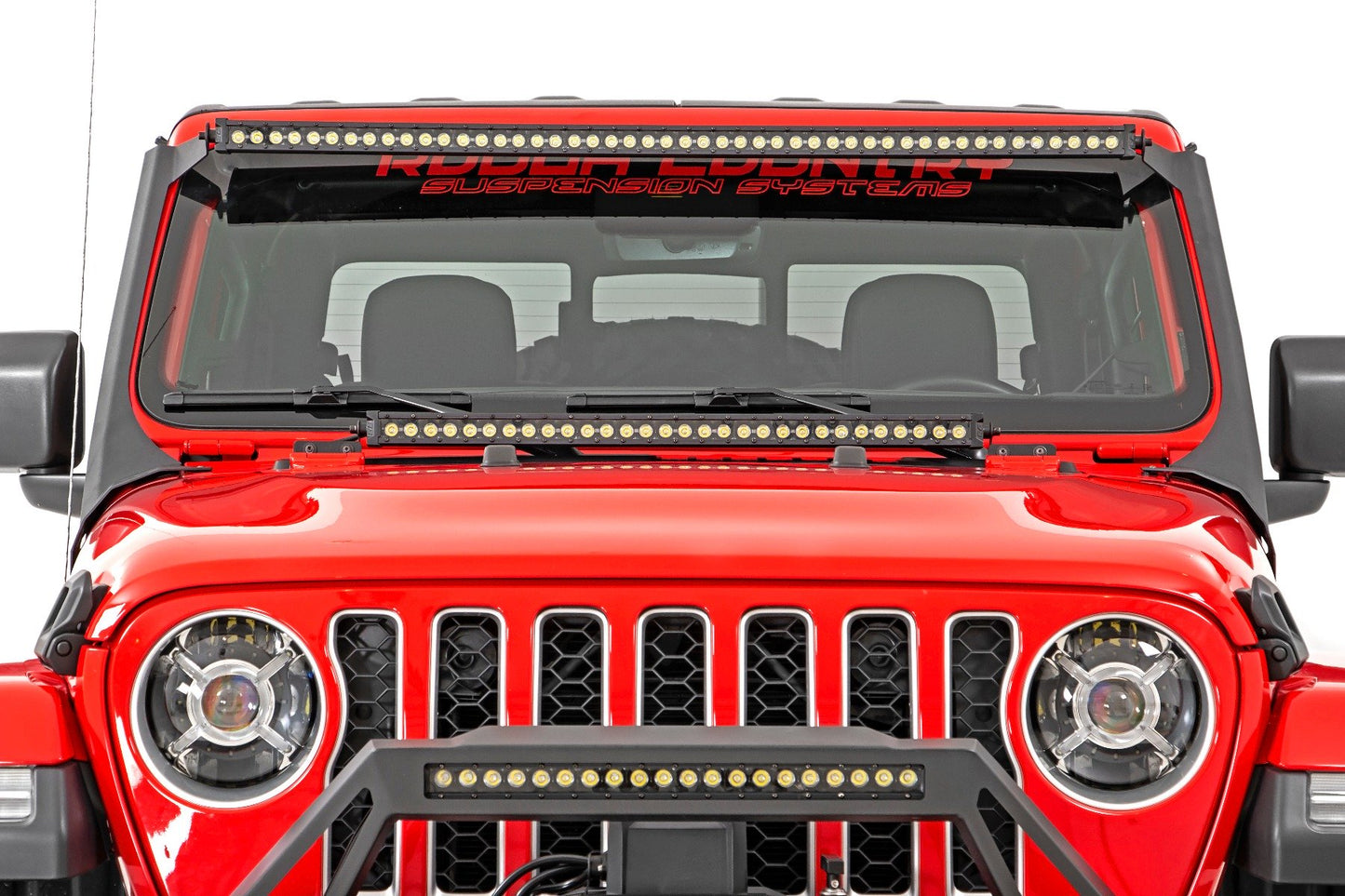 Rough Country Jeep 9-Inch LED Projection Headlights 18-20 Wrangler JL/JLU, 20-Present Gladiator JT