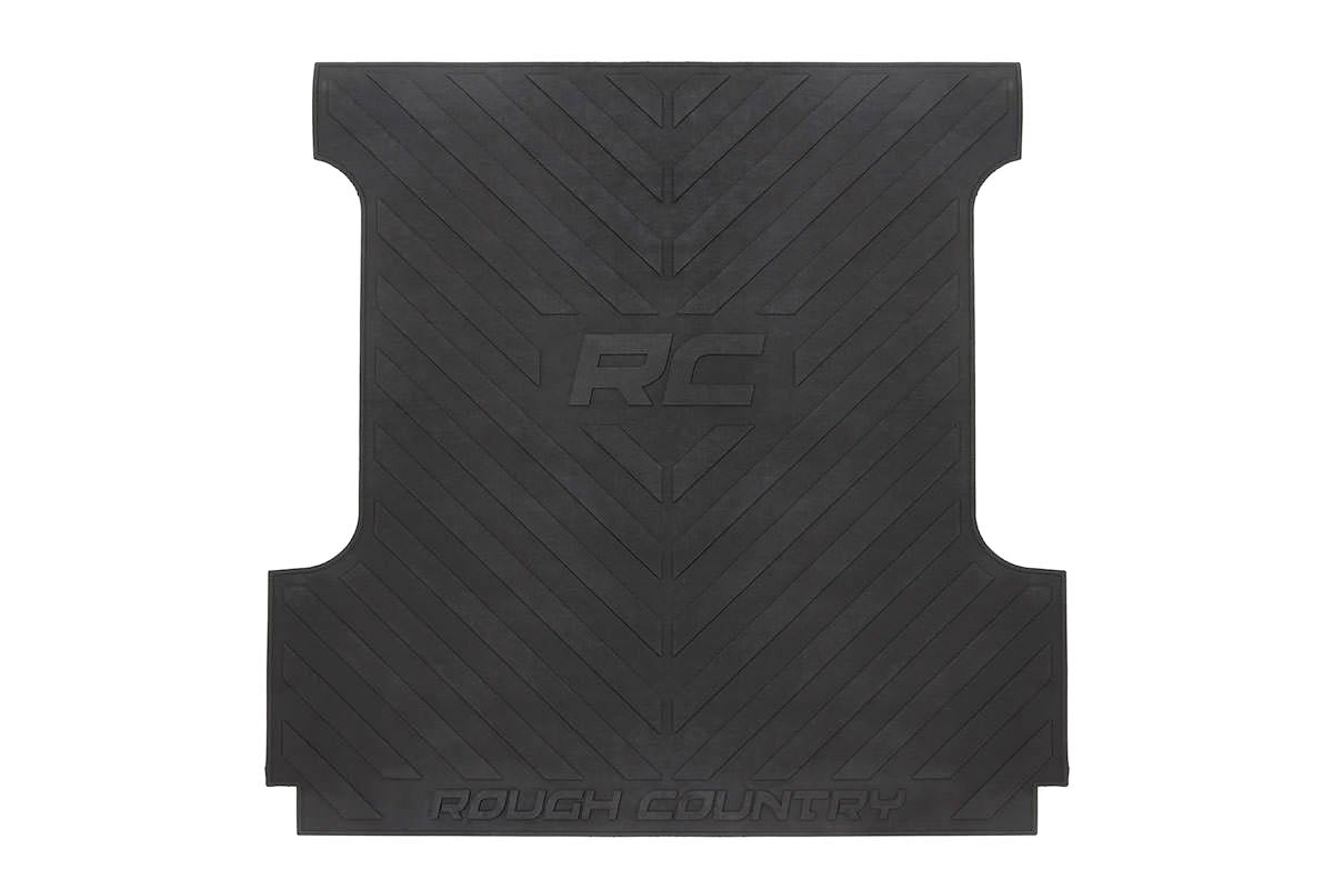 Rough Country GM Bed Mat w/RC Logos 19-24 Silverado/Sierra 1500 6ft 7 Inch Bed