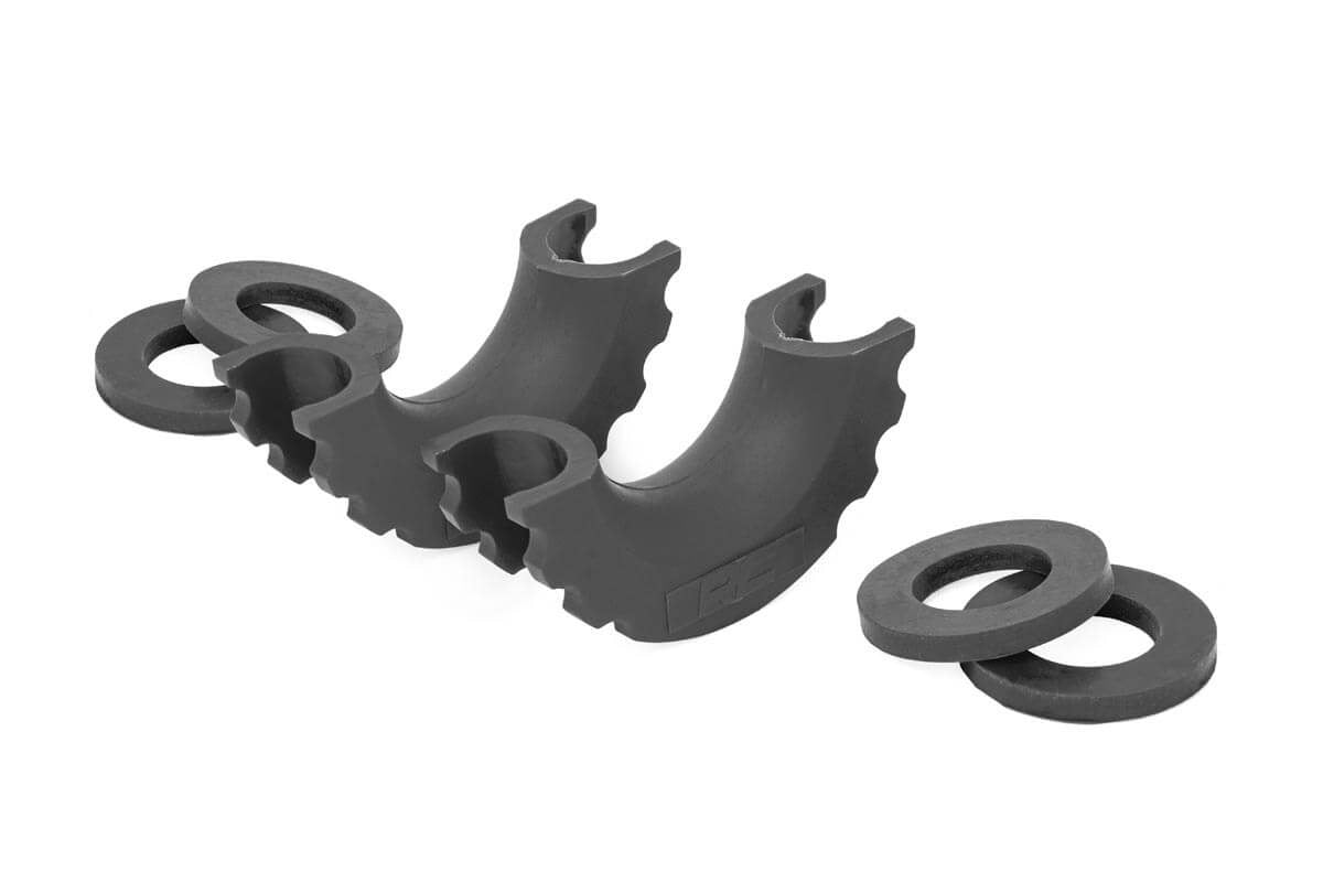 Rough Country D-Ring IsolatorsLogo Polyurethane Black Pair