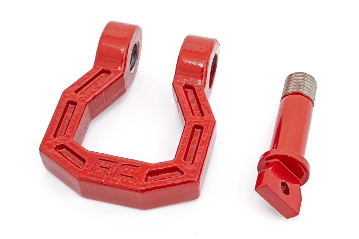Rough Country Forged D-Ring Set Red Pair