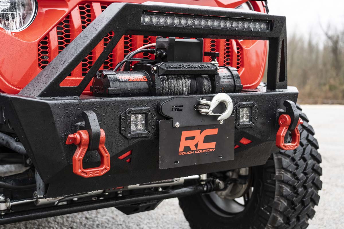 Rough Country Quick Release Hawse Fairlead License Plate Mount
