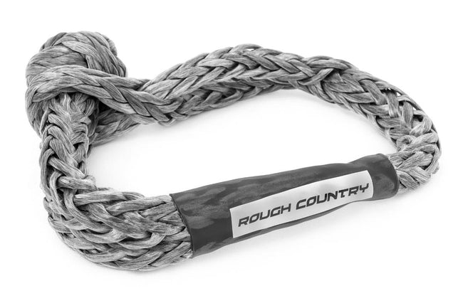 Rough Country Soft Shackle Rope 7/16 Inch Diameter 34,000 LB Breaking Strength Gray