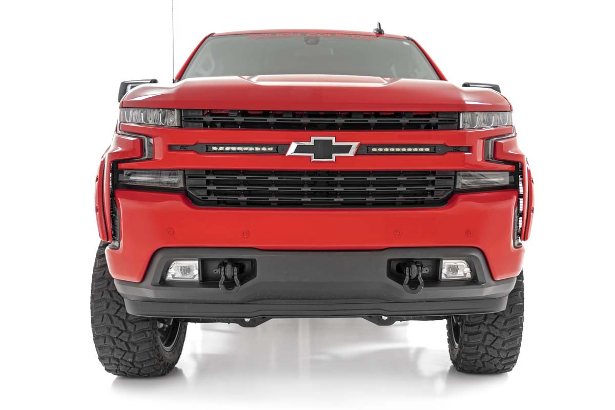 Rough Country Chevy Tow Hook to Shackle Conversion Kit w/Standard D-Rings & Rubber Isolators 19-20 Silverado 1500