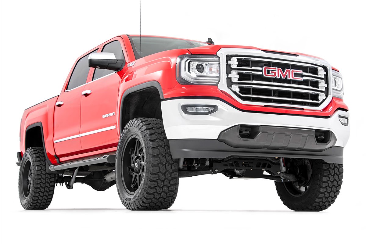 Rough Country HD2 Running Boards 07-19 Silverado/Sierra Ext. Cab