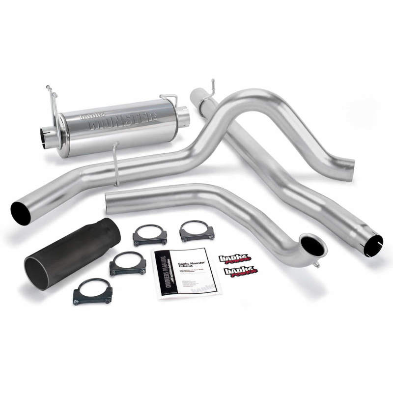 Banks Power 00-03 Ford 7.3L / Excursion Monster Exhaust System - SS Single Exhaust w/ Black Tip