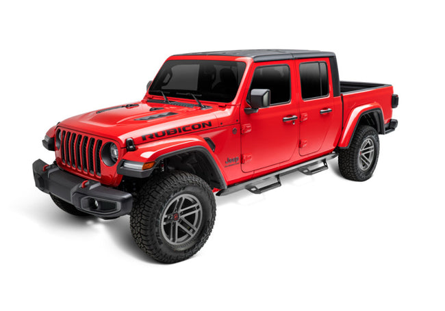 N-Fab Predator Pro Step System 2019 Jeep Wrangler JT 4DR Truck Full Length - Tex. Black