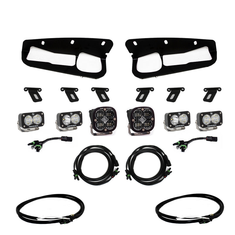 Baja Designs 2021+ Ford Bronco With Steel Bumper Clear SAE Fog Pocket Kit w/Upfitter