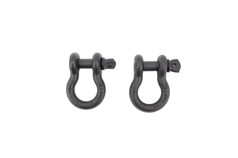 Fishbone Offroad D Ring 3/4In Gloss - Black 2 Piece Set