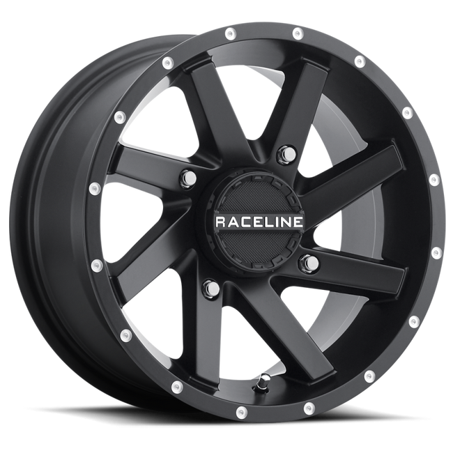 Raceline A82B Twist 14x7in 4x156 BP 5mm Offset 132.5mm Bore - Satin Black Wheel