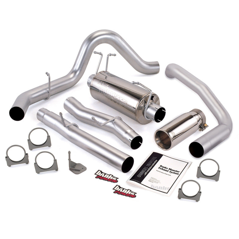 Banks Power 03-07 Ford 6.0L CCLB Monster Exhaust System - SS Single Exhaust w/ Chrome Tip