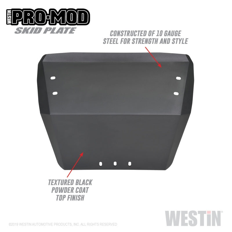 Westin 19-22 Ford Ranger Outlaw/Pro-Mod Skid Plate - Tex. Blk