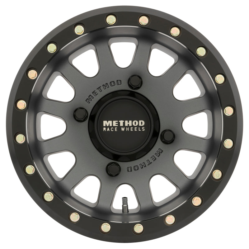 Method MR401 UTV Beadlock 14x7  4+3 13mm Offset  4x156  132mm CB Titanium Wheel- Matte Black Ring